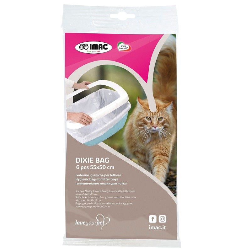 SACCHETTI IGIENICI PER LETTIERE DIXIE BAG cm 55 x 50 (6 sacchetti)