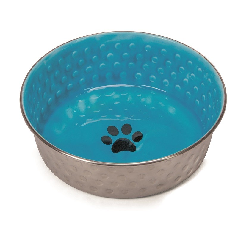 CIOTOLA ACCIAIO CON BORDO IN GOMMA E FINITURA CERAMICA 1,2L