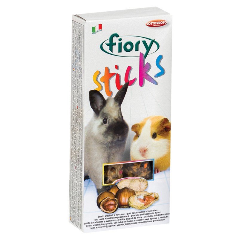 FIORY STICKS CONIGLI E CAVIE ARACHIDI E NOCCIOLE GR 100 SOTTOVUOTO