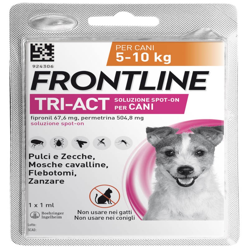 FRONTLINE TRI-ACT CANE S  5-10 KG 1 PIPETTA
