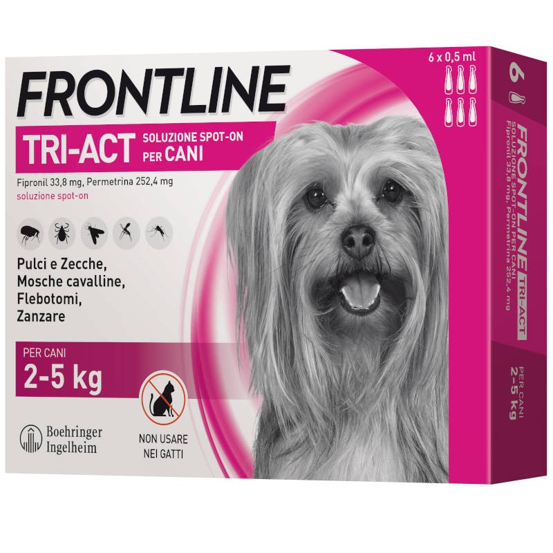 FRONTLINE TRI-ACT CANI XS 2-5 KG  6 PIP