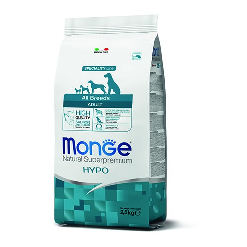 MONGE ALL BREED HYPOALLERGENIC SALMONE/TONNO KG 2,5