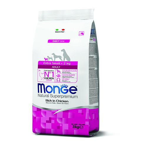 MONGE CANE EXTRA SMALL ADULT KG 3