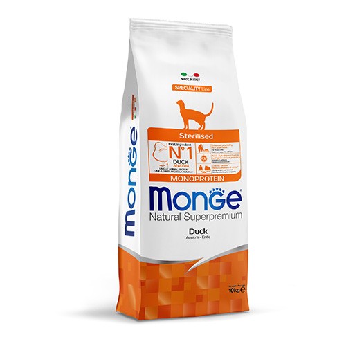 MONGE GATTO ADULT STERILISED ANATRA KG 10