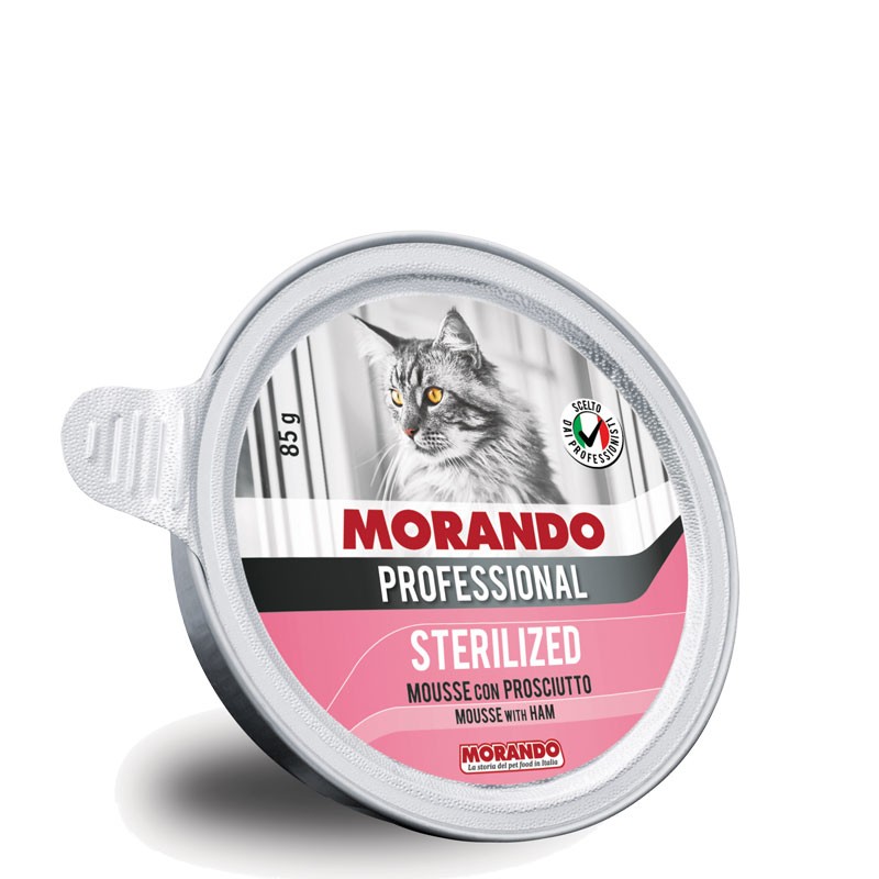 MORANDO PROF. GATTO STERILISED PROSCIUTTO GR 85 X 24