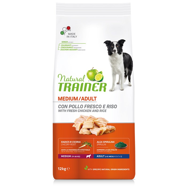 NATURAL TRAINER CANE MEDIO POLLO KG 12 new pack