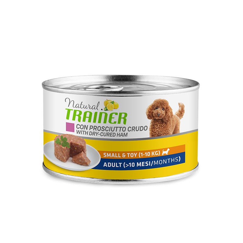 NATURAL TRAINER CANE SMALL&TOY ADULT PROSCIUTTO CRUDO 150 GR X 24