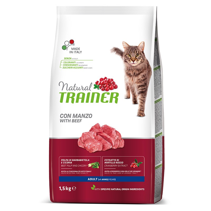 NATURAL TRAINER GATTO ADULT MANZO KG 1,5 new pack