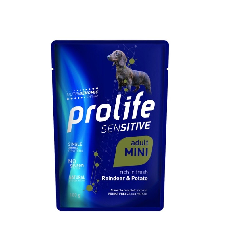 PROLIFE CANE SENSITIVE ADULT RENNA E PATATE BUSTA GR 100 X 10