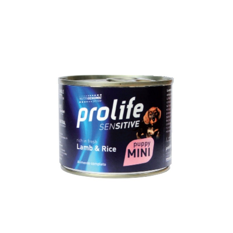 PROLIFE CANE SENSITIVE PUPPY AGNELLO E RISO MINI LATTINA GR 200 X 6