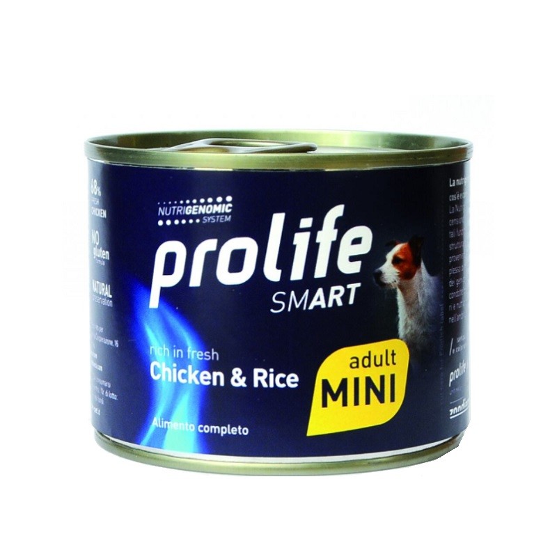 PROLIFE CANE SMART ADULT POLLO E RISO MINI LATTINA GR 200 X 6