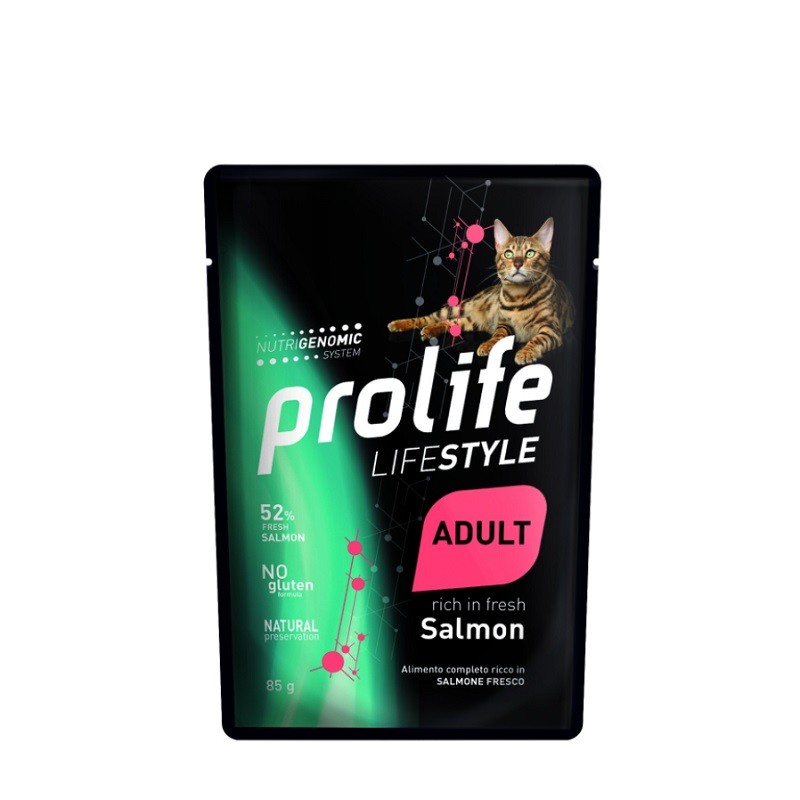 PROLIFE GATTO LIFE STAGE ADULT SALMONE BUSTA GR 85 X 12