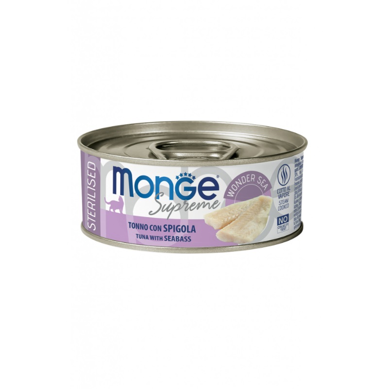 MONGE SUPREME STERILISED TONNO SPIGOLA gr.80 6 lattine