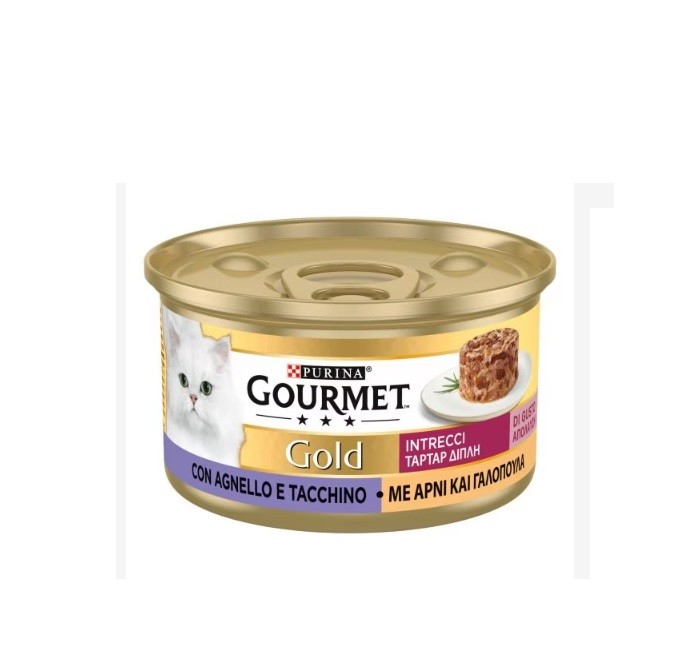 GOURMET GOLD INTRECCI DI GUSTO TACCHINO E AGNELLO GR 85X24
