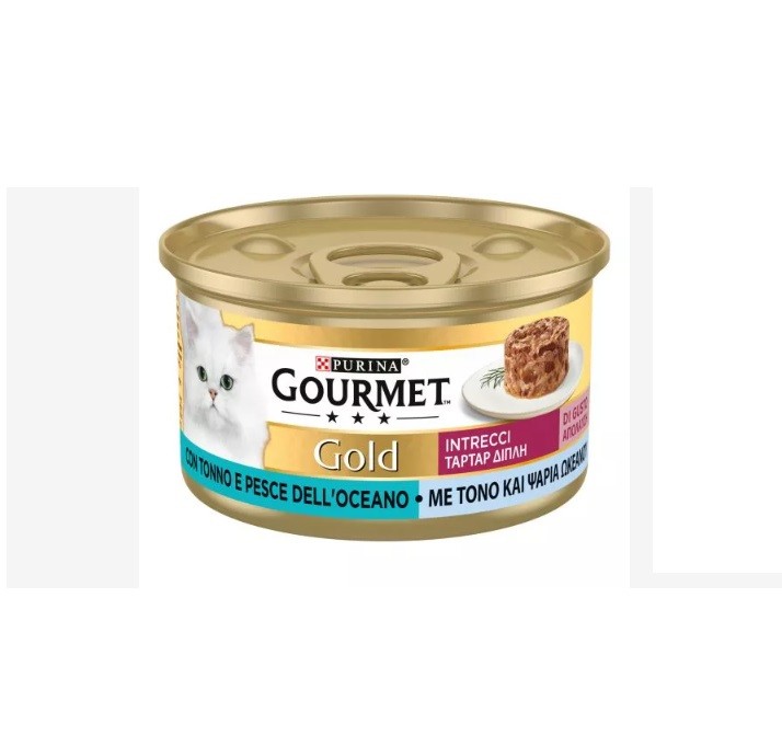 GOURMET GOLD INTRECCI DI GUSTO TONNO E PESCE DELL'OCEANO GR 85X24