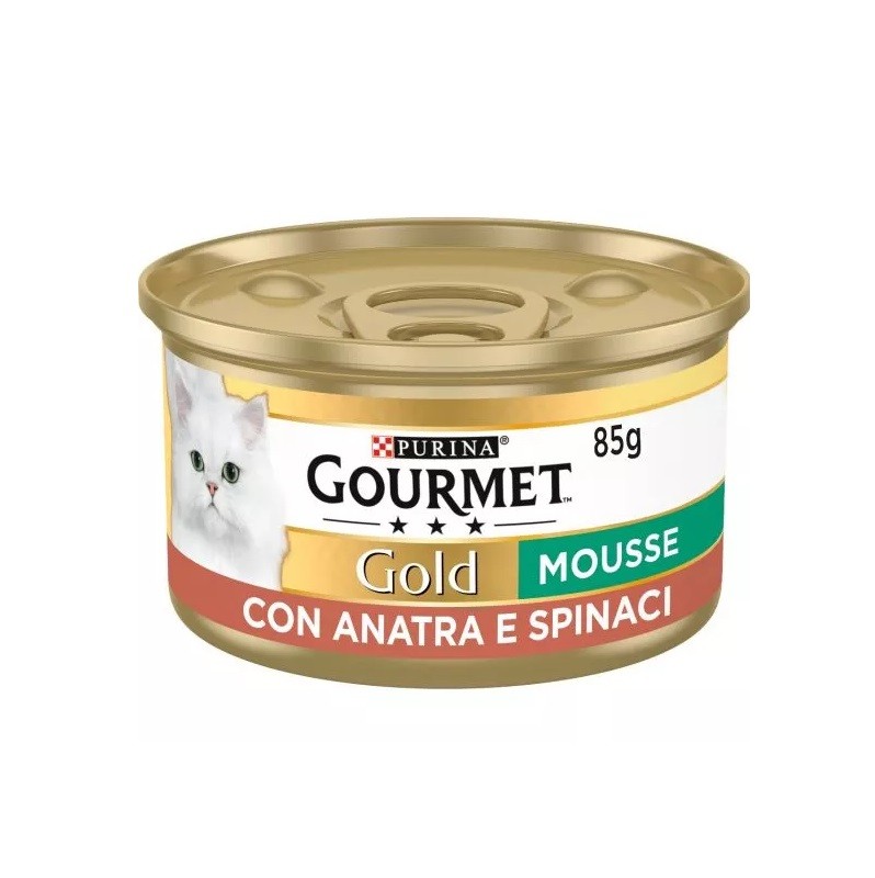 GOURMET GOLD MOUSSE CON ANATRA E UN TOCCO DI SPINACI GR 85X24