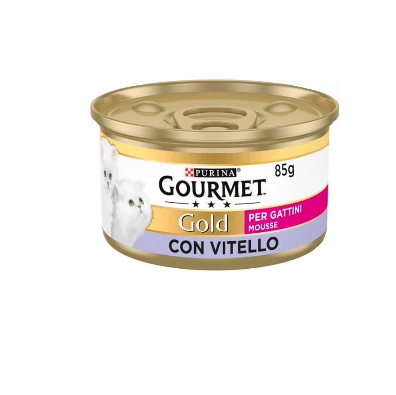 GOURMET GOLD MOUSSE GATTINI CON VITELLO GR 85X24