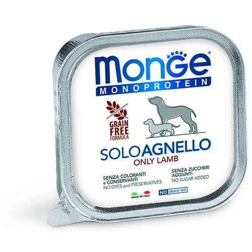 MONGE CANE MONOPROTEICO PATE' AGNELLO GR 150 6 vaschette