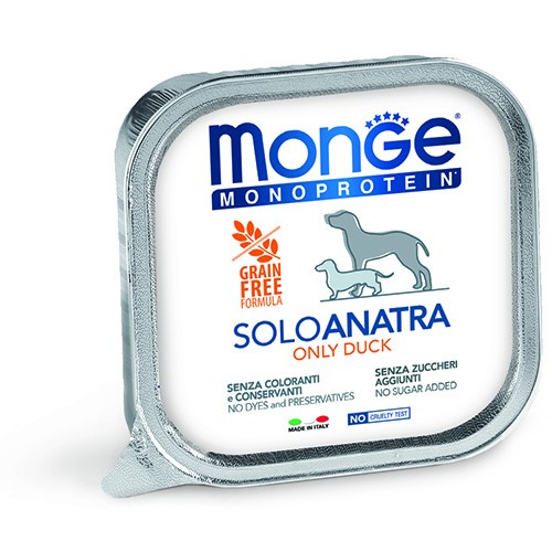 MONGE CANE MONOPROTEICO PATE' ANATRA GR 150 6 vaschette
