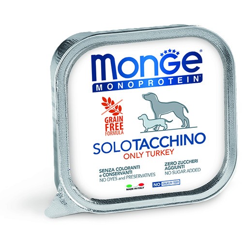 MONGE CANE MONOPROTEICO PATE' TACCHINO GR 150 6 vaschette