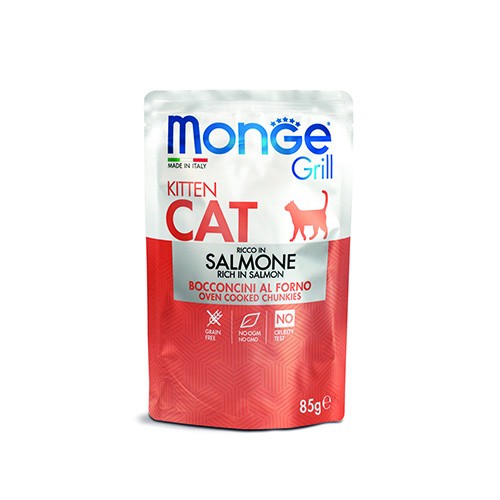 MONGE GATTO GRILL BUSTE KITTEN SALMONE GR. 85 7 buste