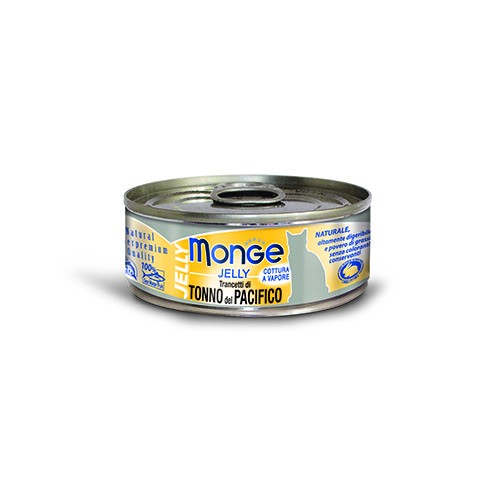 MONGE GATTO JELLY TRANCETTI TONNO A PINNE GIALLE GR 80 6 lattine
