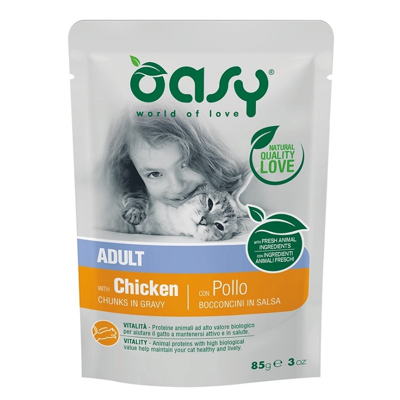 OASY CAT BOCC. BUSTA ADULT POLLO GR 85 X 12