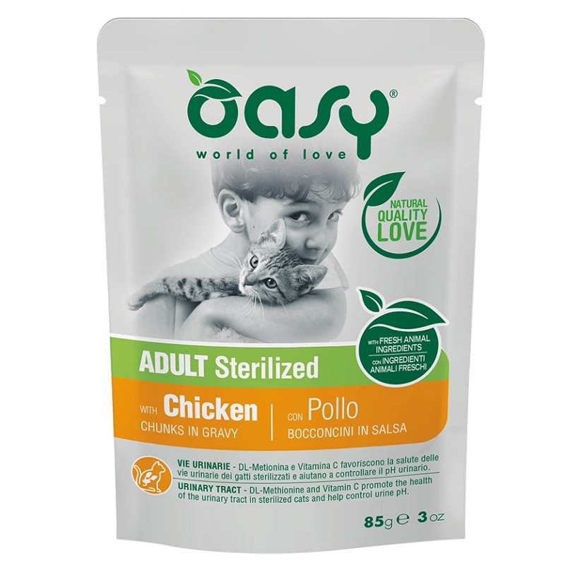 OASY CAT BOCC. BUSTA ADULT STERILISED POLLO GR 85 X 12