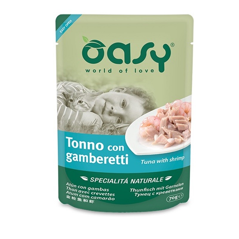 OASY CAT BUSTA TONNO/GAMBERETTI GR 70 12 buste