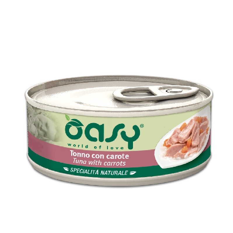 Oasy Wet Cat - TONNO CON CAROTE Lattina 70 gr 6 lattine