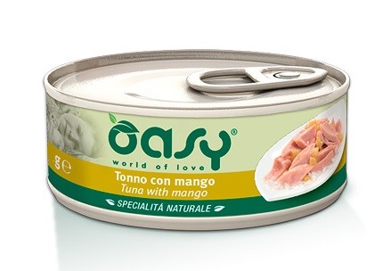 Oasy Wet Cat - TONNO CON MANGO Lattina 150 gr 6 lattine