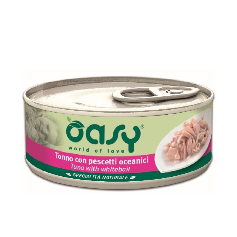 Oasy Wet Cat - TONNO CON PESCETTI OCEANICI Lattina GR 150 6 lattine