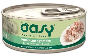 OASY Wet Cat - TONNO CON SGOMBRO Lattina GR 70 6 lattine