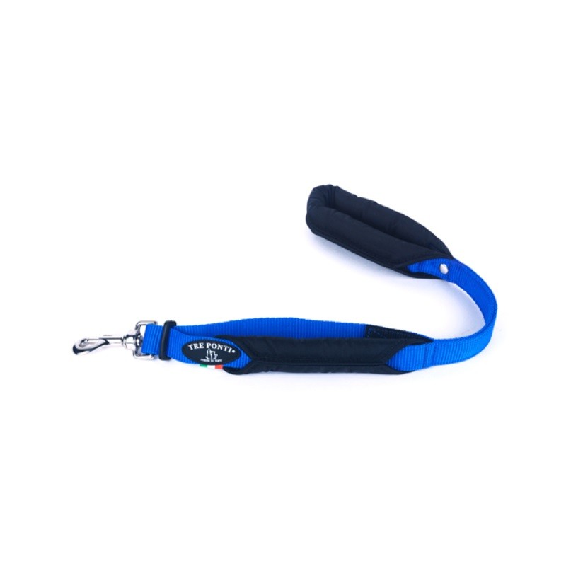 GUINZAGLIO DOPPIO MANICO DI SICUREZZA CM 60 BLU