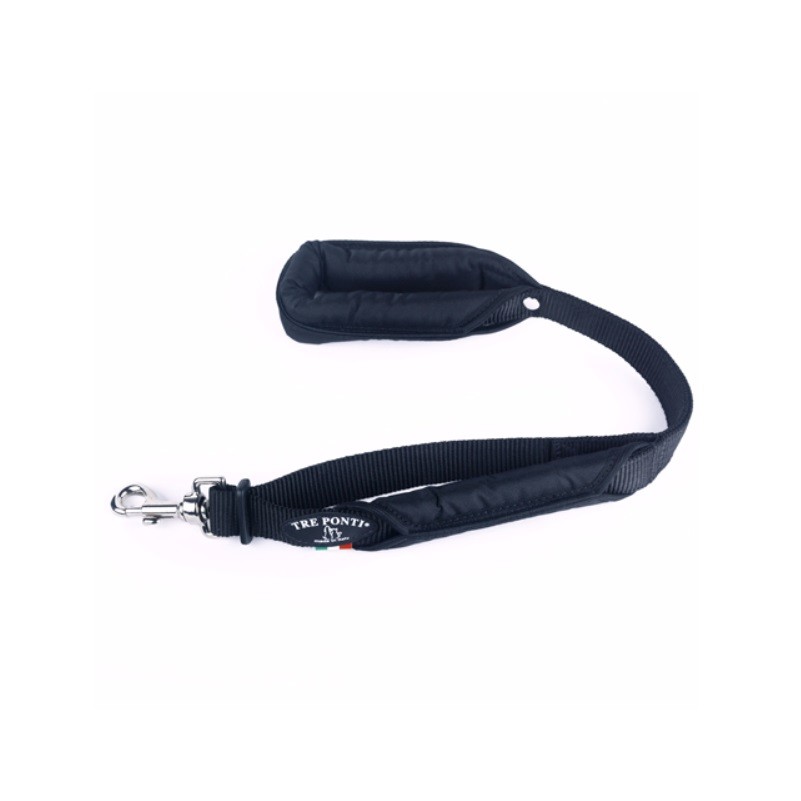 GUINZAGLIO DOPPIO MANICO DI SICUREZZA CM 60 NERO