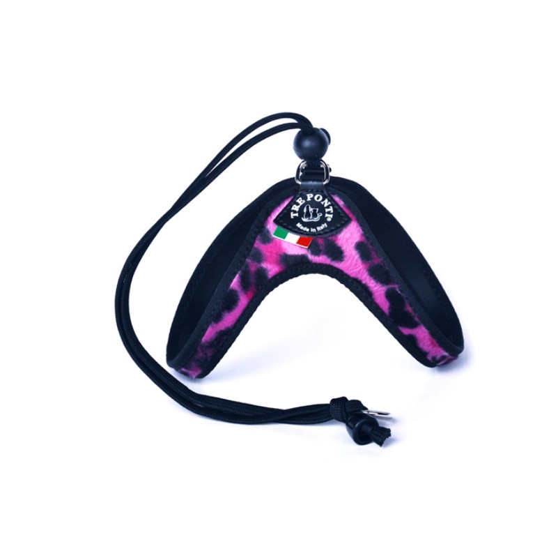 PETTORINA CON PELLICCIA LACCIO MIS 1.5 LEOP FUXIA