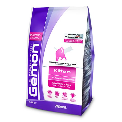 GEMON CROCCANTINI GATTO KITTEN POLLO E RISO KG 2