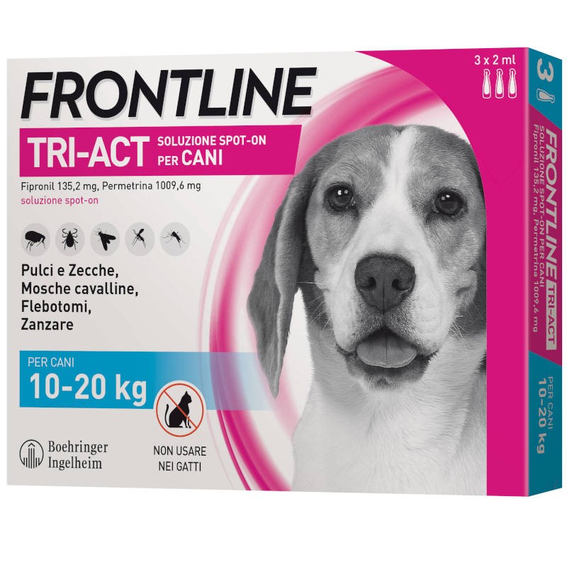 FRONTLINE CANE TRI-ACT 10-20 KG 3 PIPETTE