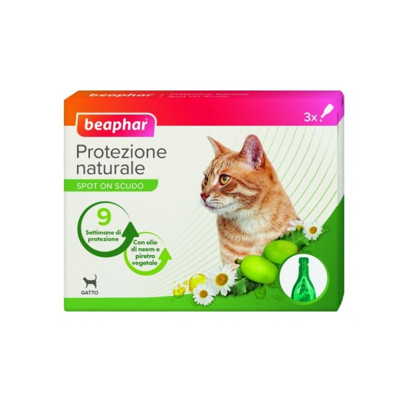 BEAPHAR PROTEZIONE NATURALE SPOT ON PER GATTI ADULTI (3 pipette)
