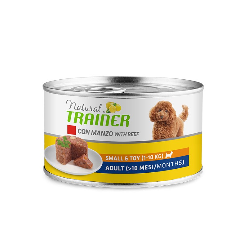 NATURAL TRAINER CANE SMALL&TOY ADULT MANZO 150 GR (24 lattine)