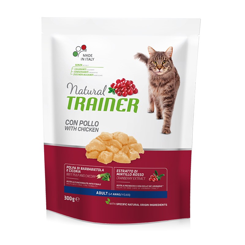 NATURAL TRAINER CROCCANTINI GATTO ADULT POLLO 300 GR