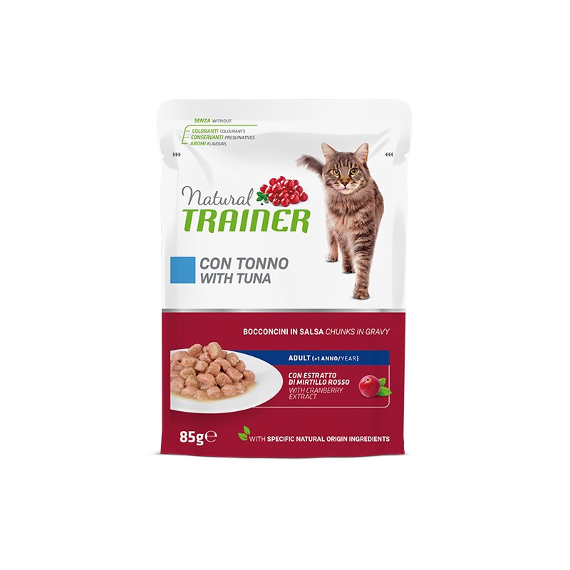 NATURAL TRAINER BOCCONCINI GATTO ADULT TONNO 85 GR (12 bustine)