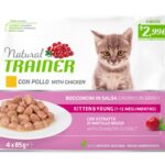 NATURAL TRAINER BOCCONCINI GATTO KITTEN&YOUNG FLOWPACK POLLO 85 GR (52 bustine)