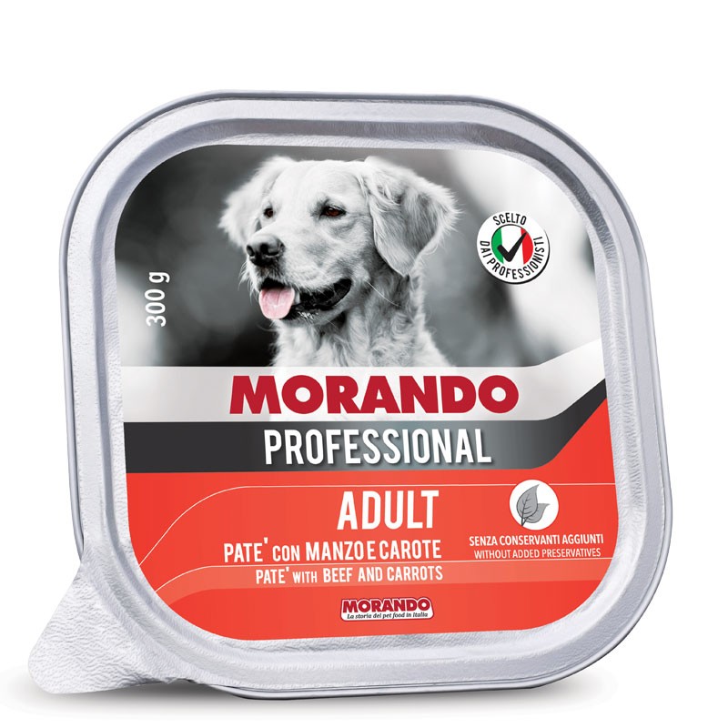 MIGLIOR CANE PROFESSIONAL VASCHETTE MANZO E CAROTE GR 300 (18 vaschette)