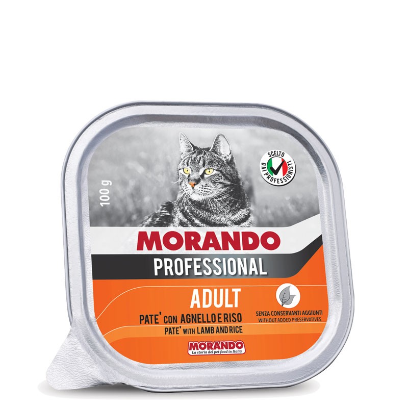 MIGLIOR GATTO PROFESSIONAL VASCHETTE AGNELLO E RISO GR 100 (32 vaschette)