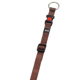 COLLARE DA CANE MARRONE IN NYLON 30-45 CM 15 MM