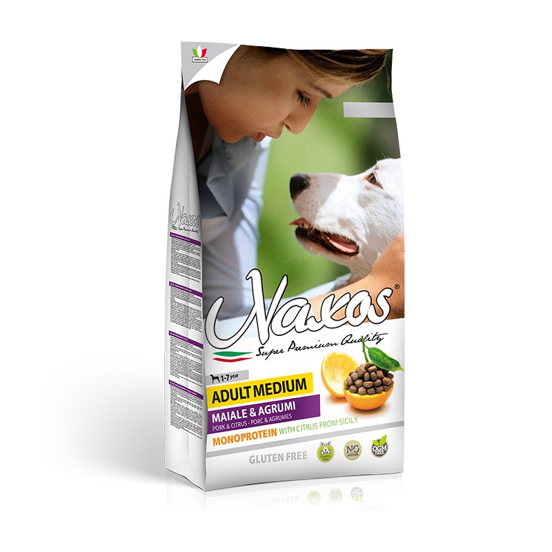 NAXOS ADULT MEDIUM MAIALE E AGRUMI KG 12