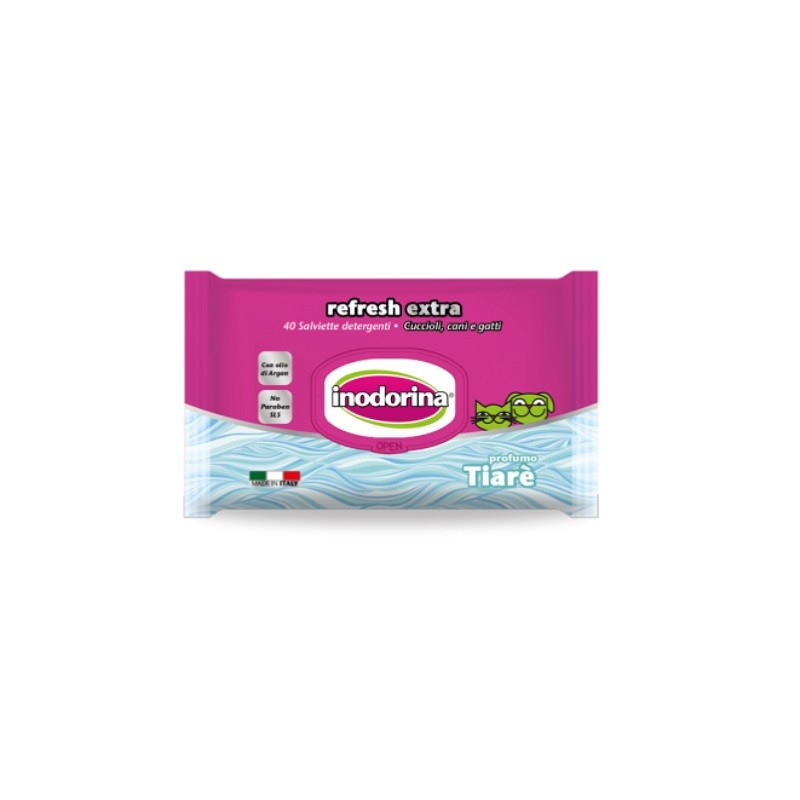 SALVIETTE INODORINA DETERGENTI REFRESH AI FIORI DI TIARE' (40 salviettine)