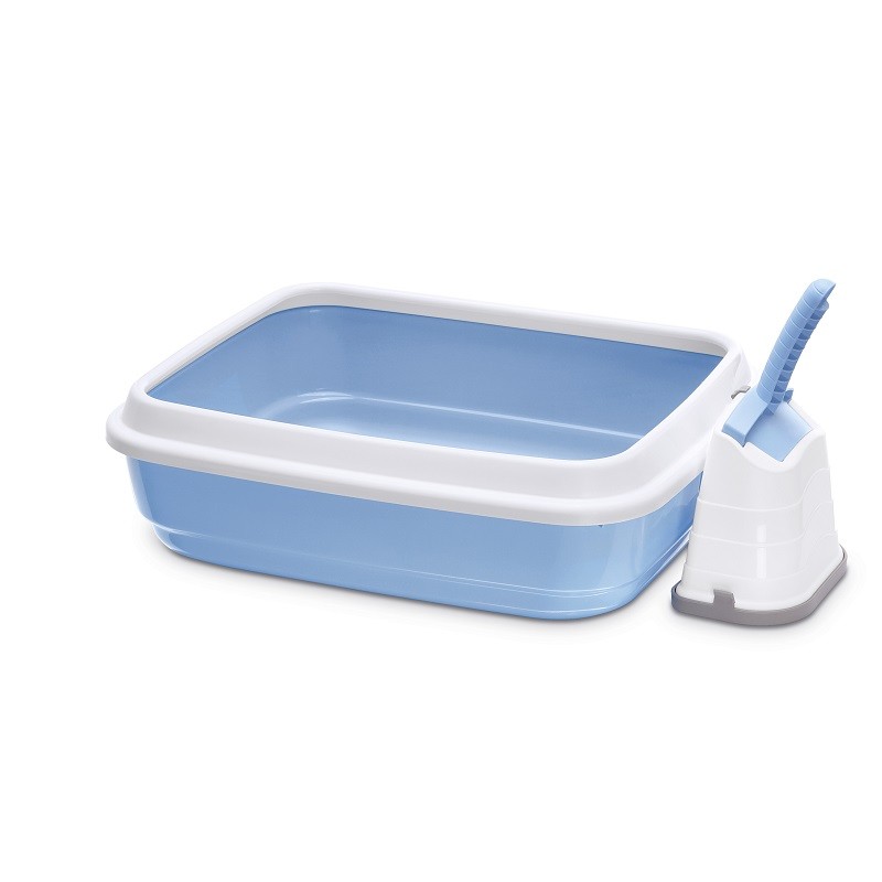 LETTIERA DUO con PALETTA AZZURRA E BIANCO cm 59 x 40 x 28