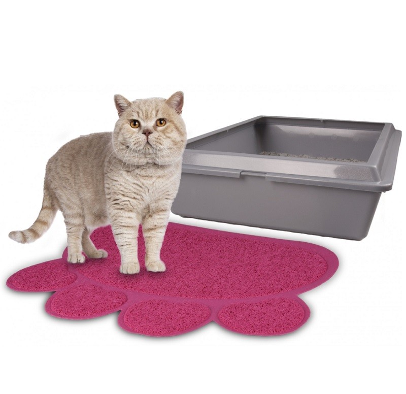 TAPPETINO PER CASSETTA IGIENICA RETTANGOLARE VERDE O AZZURRA cm 30 x 40